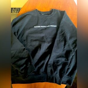 Black Graphic Men's Sweater